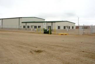 A newly constructed operations building at Cedar Creek Wind Farm in New Raymer, CO.